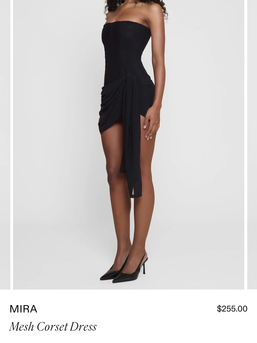 LEAU Mesh corset dress